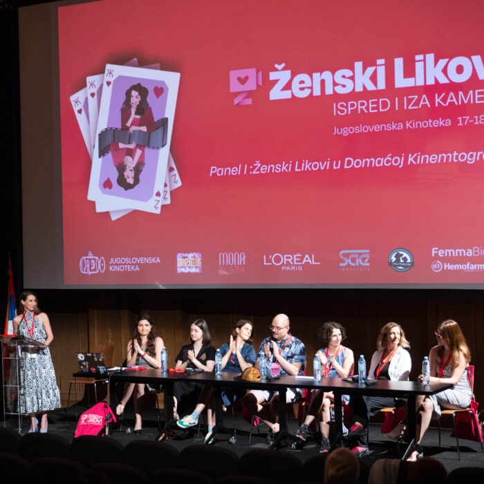 Slika pokazuj Filmski festival Ženski likovi ispred i iza kamere.