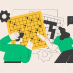 Slika ilustruje momka i devojku dok rešavaju ukrštenicu.